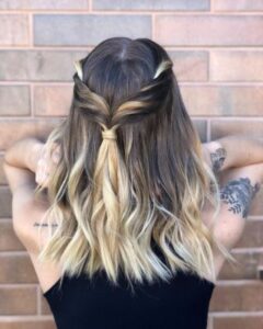 Penteado para cabelo liso.